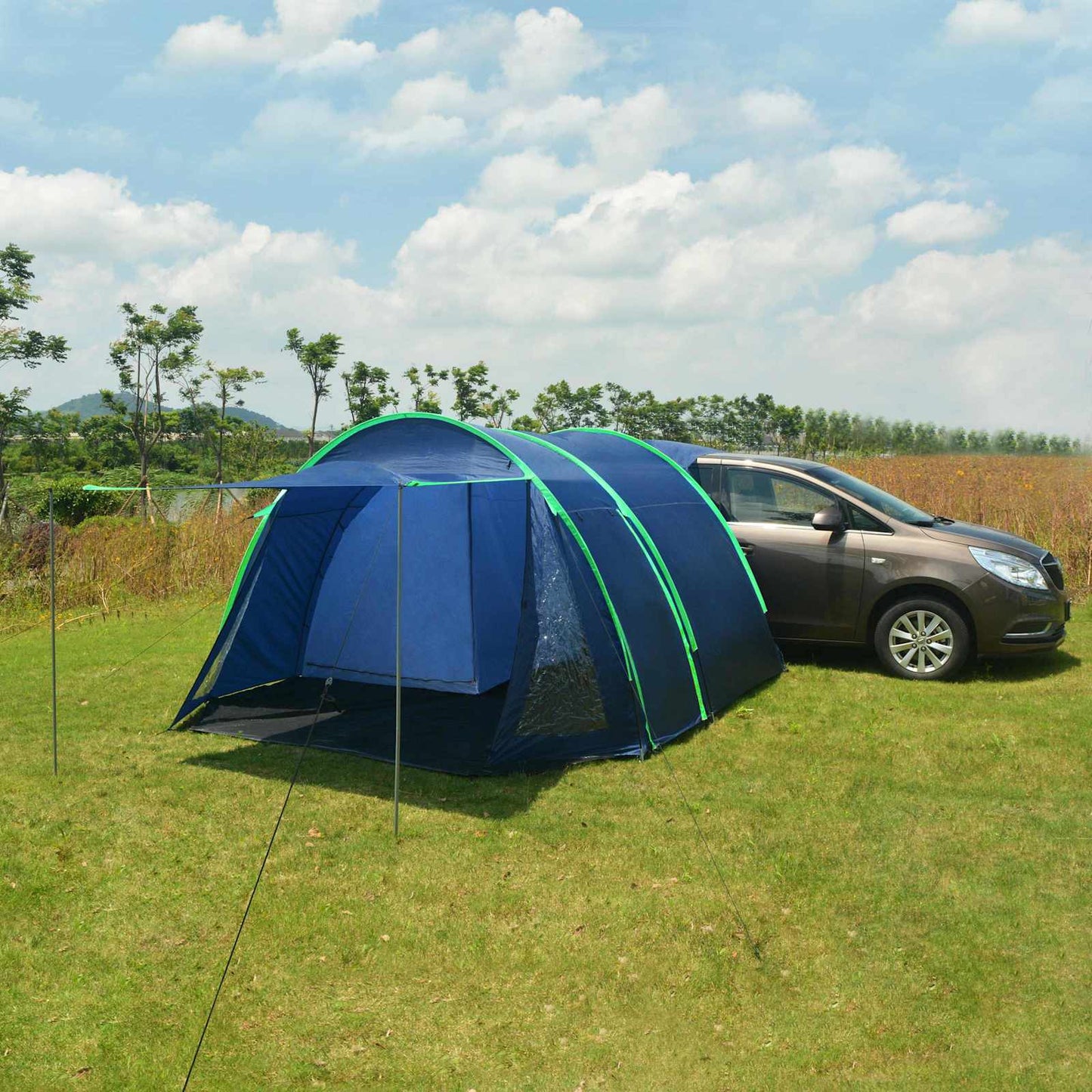 Tenda da auto Blu navy 390 x 330 x 195 cm Poliammide 180T
