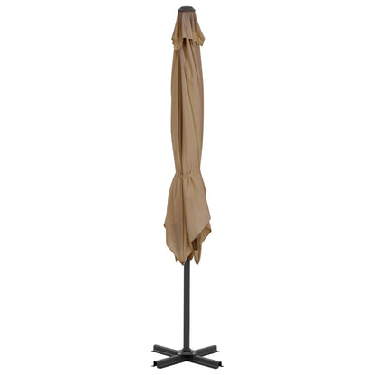 Ombrellone a Sbalzo con Palo in Alluminio 250x250 cm Tortora