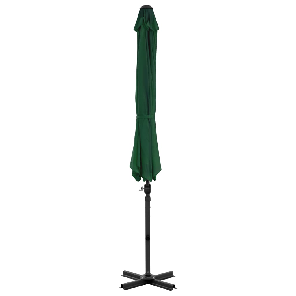 Ombrellone a Sbalzo con Palo in Alluminio 300 cm Verde