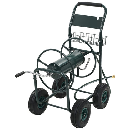Carrello Avvolgitubi da Giardino Connettori 1/2" 75 m Acciaio