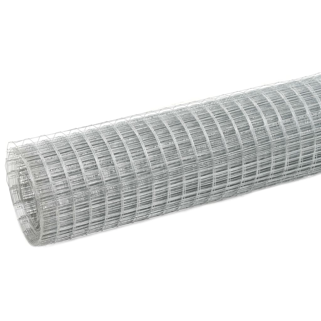 Recinzione in Rete per Pollaio Acciaio Zincato 10x1,5 m Argento