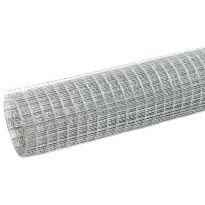 Recinzione in Rete per Pollaio Acciaio Zincato 25x1,5 m Argento
