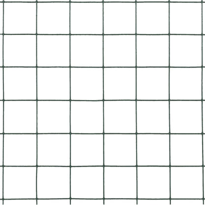Recinzione in Rete per Pollaio in Acciaio e PVC 10x0,5 m Verde