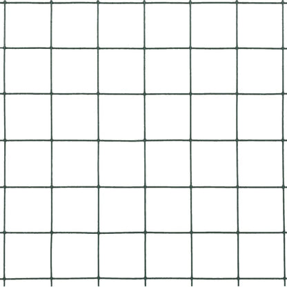 Recinzione in Rete per Pollaio in Acciaio e PVC 10x0,5 m Verde