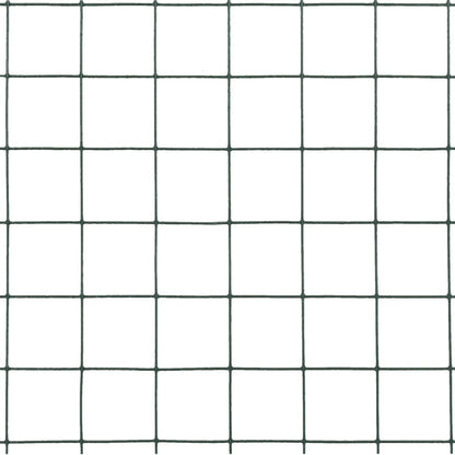 Recinzione in Rete per Pollaio in Acciaio e PVC 10x1,5 m Verde
