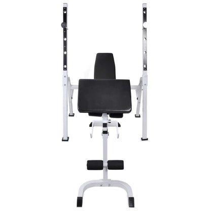 Panca Multifunzione con Bilanciere e Set di Manubri 60,5 kg