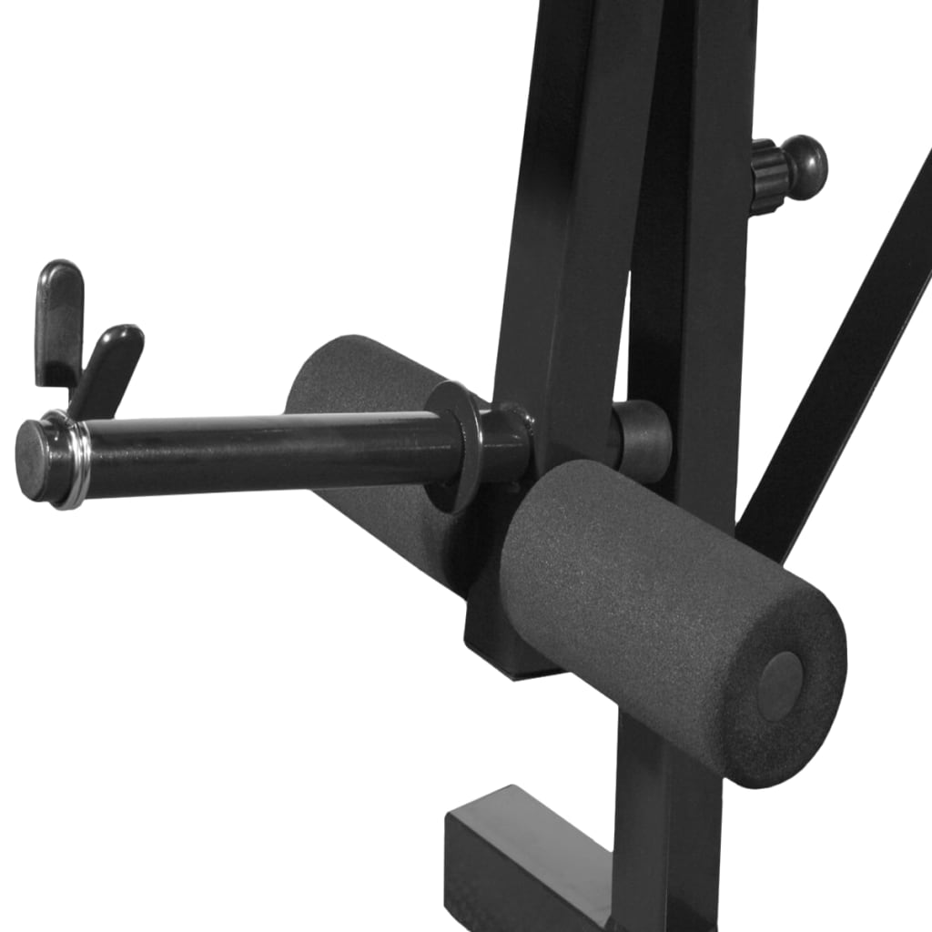 Panca Multifunzione con Bilanciere e Set di Manubri 30,5 kg
