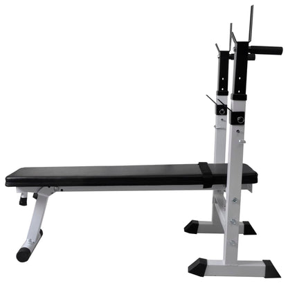 Panca Reclinabile con Rack Bilanciere e Set Manubri 90 kg