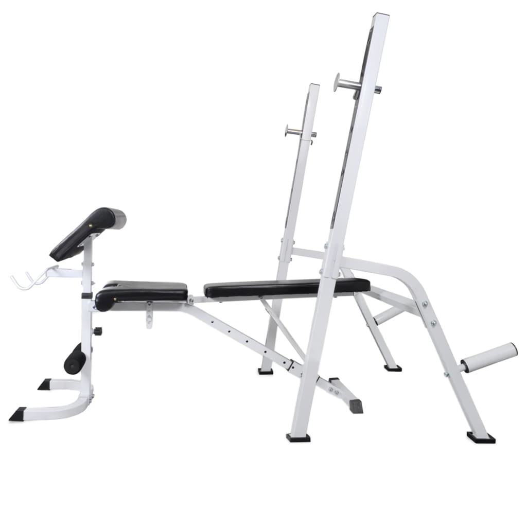 Panca Multifunzione con Rack Bilanciere e Set Manubri 90 kg