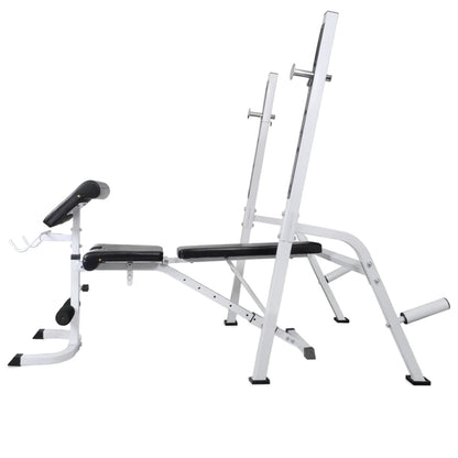 Panca Multifunzione con Rack Bilanciere e Set Manubri 90 kg