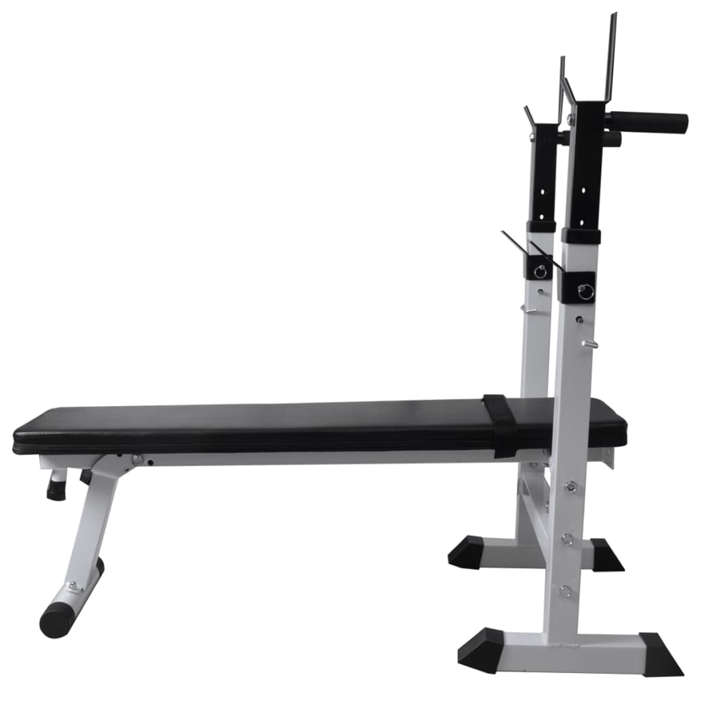 Panca Reclinabile con Rack Bilanciere e Set Manubri 120 kg