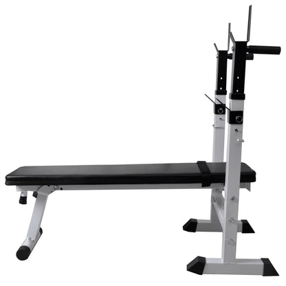 Panca Reclinabile con Rack Bilanciere e Set Manubri 120 kg
