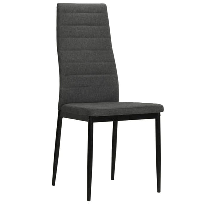 Sedie da Pranzo 6 pz Grigio Scuro in Tessuto