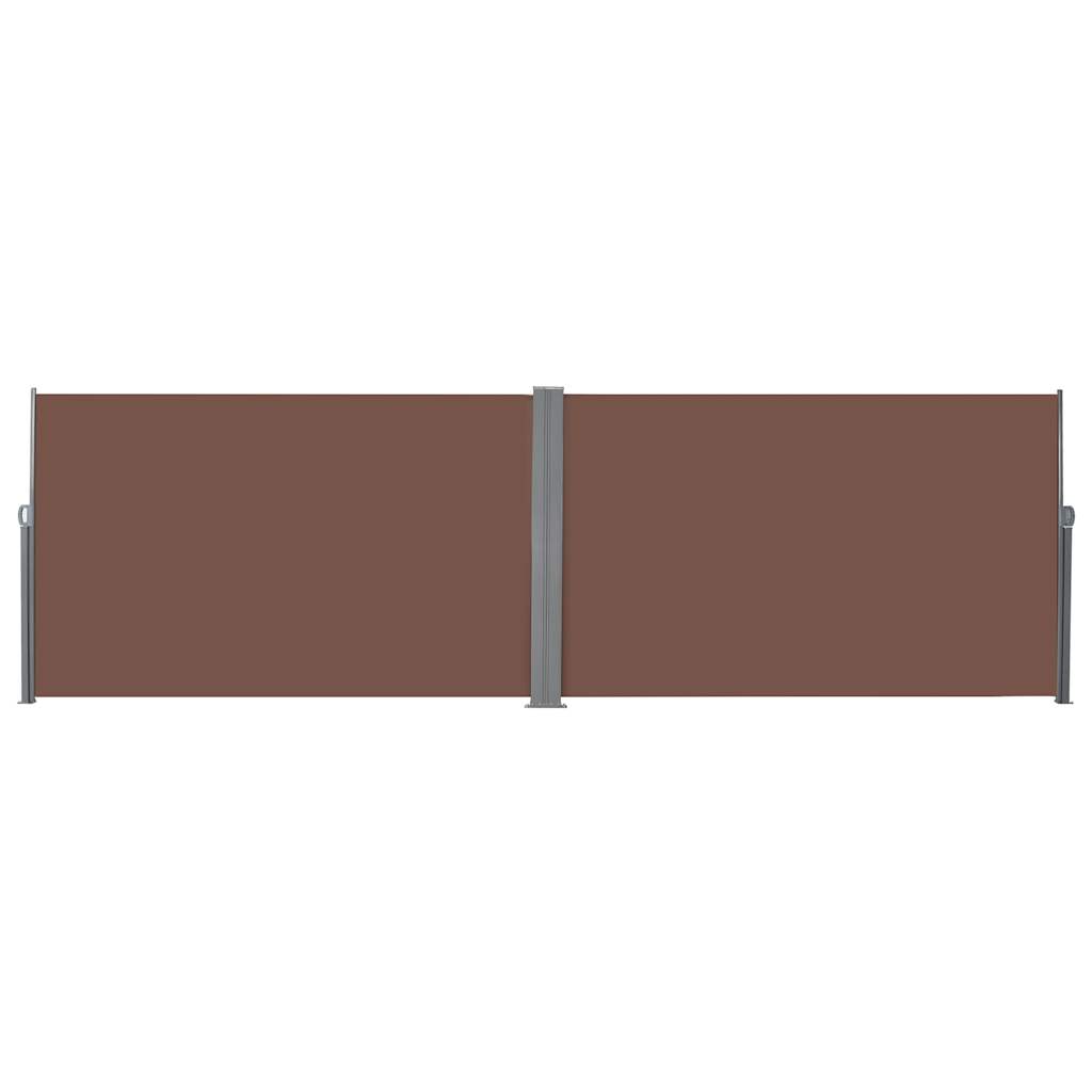 Tenda da Sole Laterale Retrattile Marrone 180x600 cm