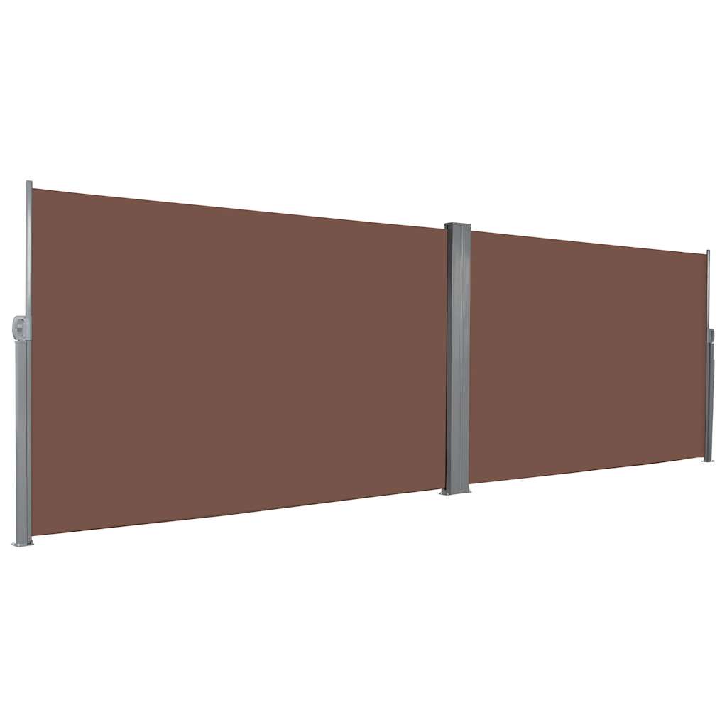 Tenda da Sole Laterale Retrattile Marrone 180x600 cm