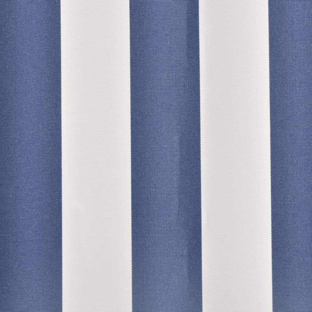 Tendone Parasole in Tela Blu e Bianco 4,5x3 m