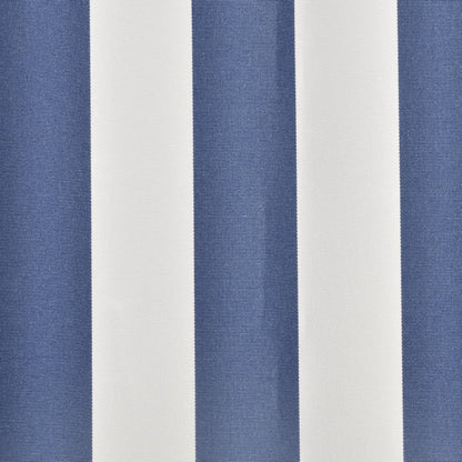 Tendone Parasole in Tela Blu e Bianco 4,5x3 m