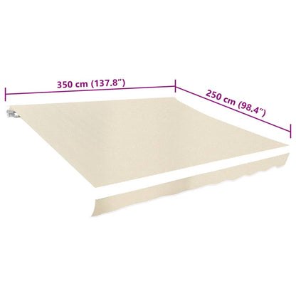Tendone Parasole in Tela Crema 350x250 cm