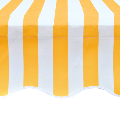 Tendone Parasole in Tela Arancione e Bianco 500x300 cm