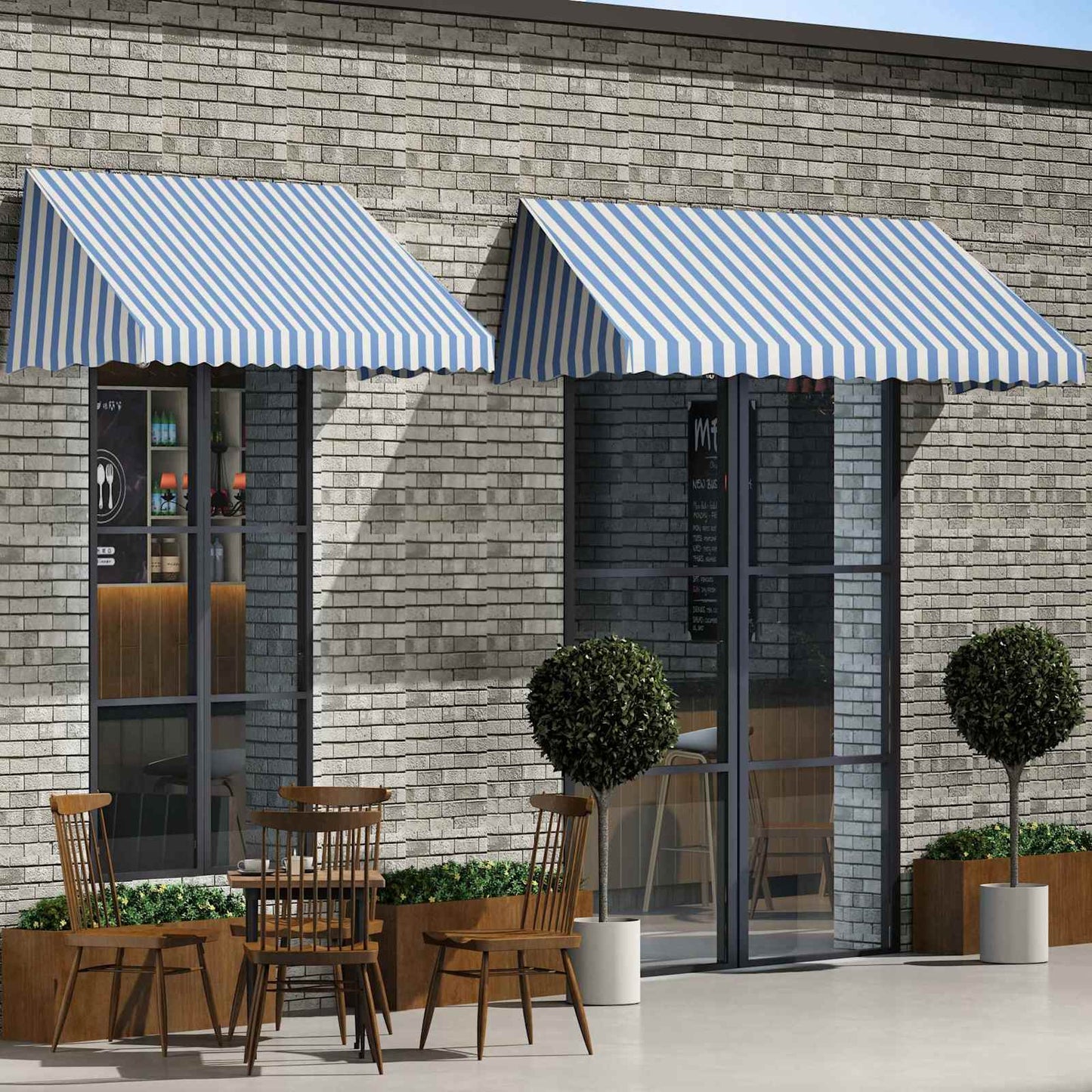Tenda da Sole Blu 200 cm Tessuto