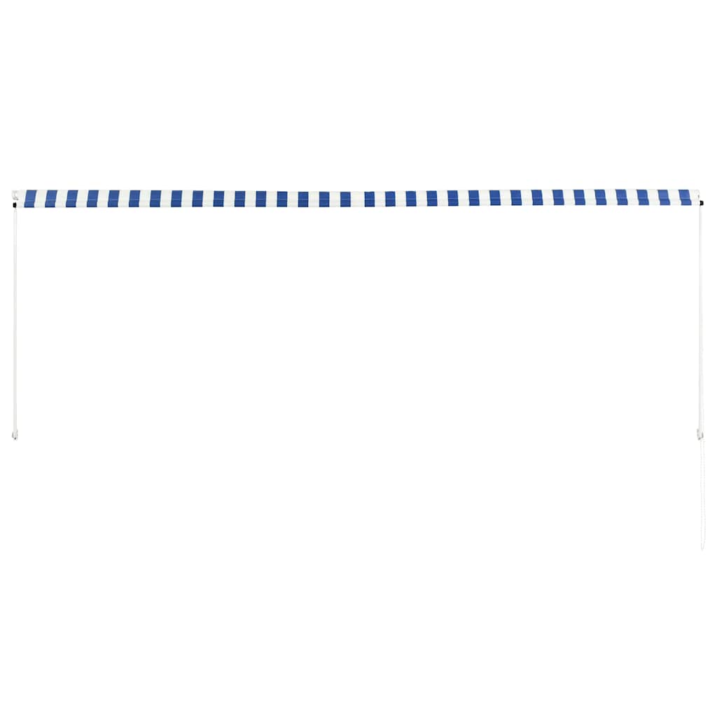 Tenda da Sole Retrattile 350x150 cm Blu e Bianco