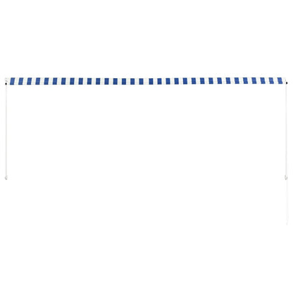Tenda da Sole Retrattile 350x150 cm Blu e Bianco