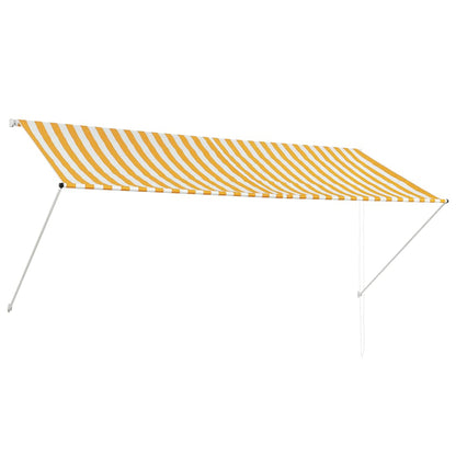 Tenda da Sole Retrattile 300x150 cm Giallo e Bianco