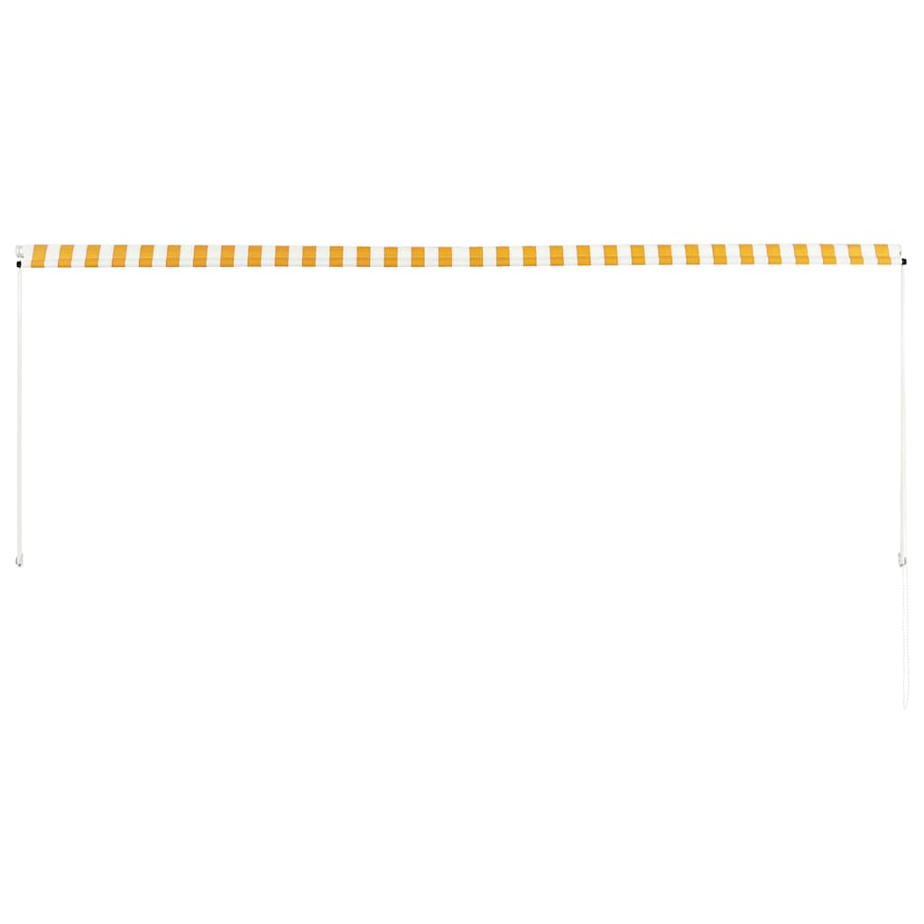 Tenda da Sole Retrattile 350x150 cm Giallo e Bianco