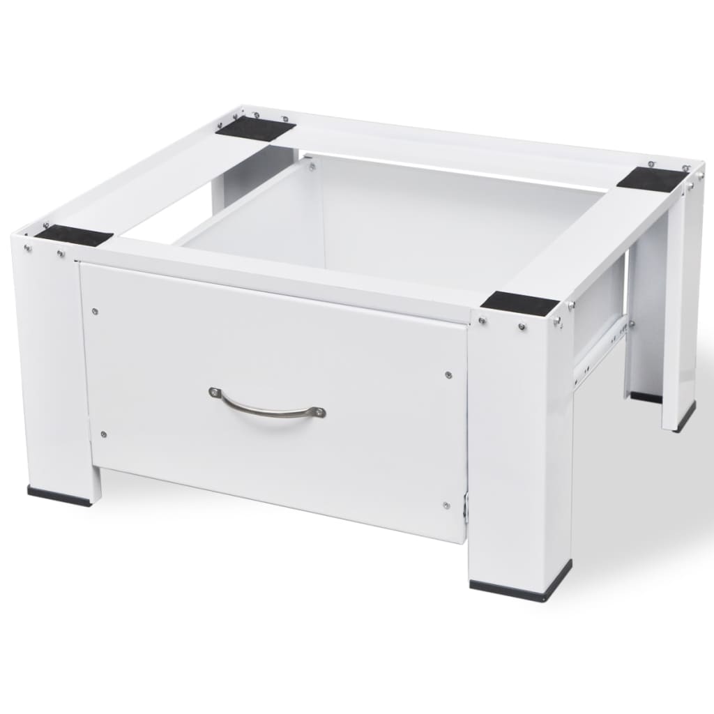 Supporto Alzatina per Lavatrice Bianco con Cassetto