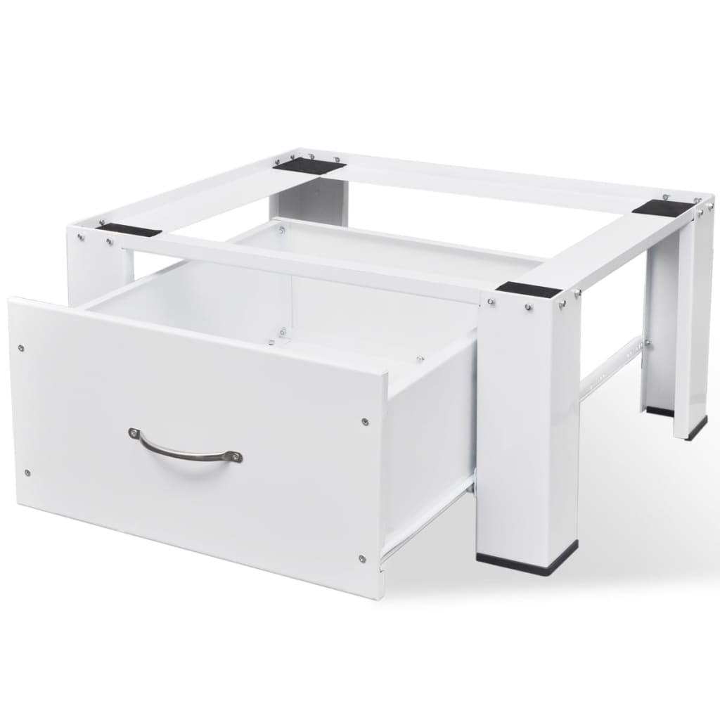 Supporto Alzatina per Lavatrice Bianco con Cassetto