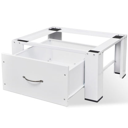 Supporto Alzatina per Lavatrice Bianco con Cassetto