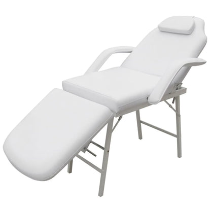 Letto Trattamento Viso Regolabile in Similpelle Bianco