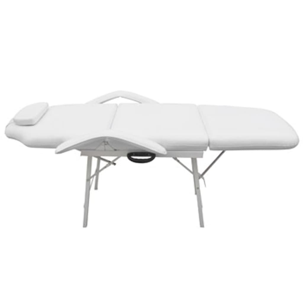 Letto Trattamento Viso Regolabile in Similpelle Bianco