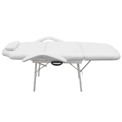 Letto Trattamento Viso Regolabile in Similpelle Bianco