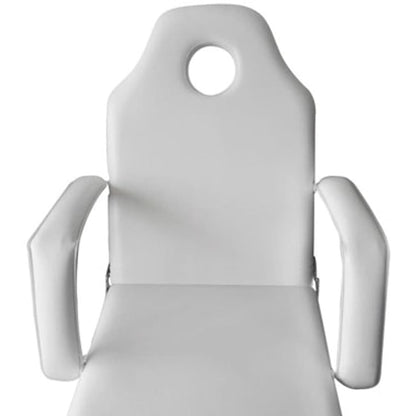 Letto Trattamento Viso Regolabile in Similpelle Bianco
