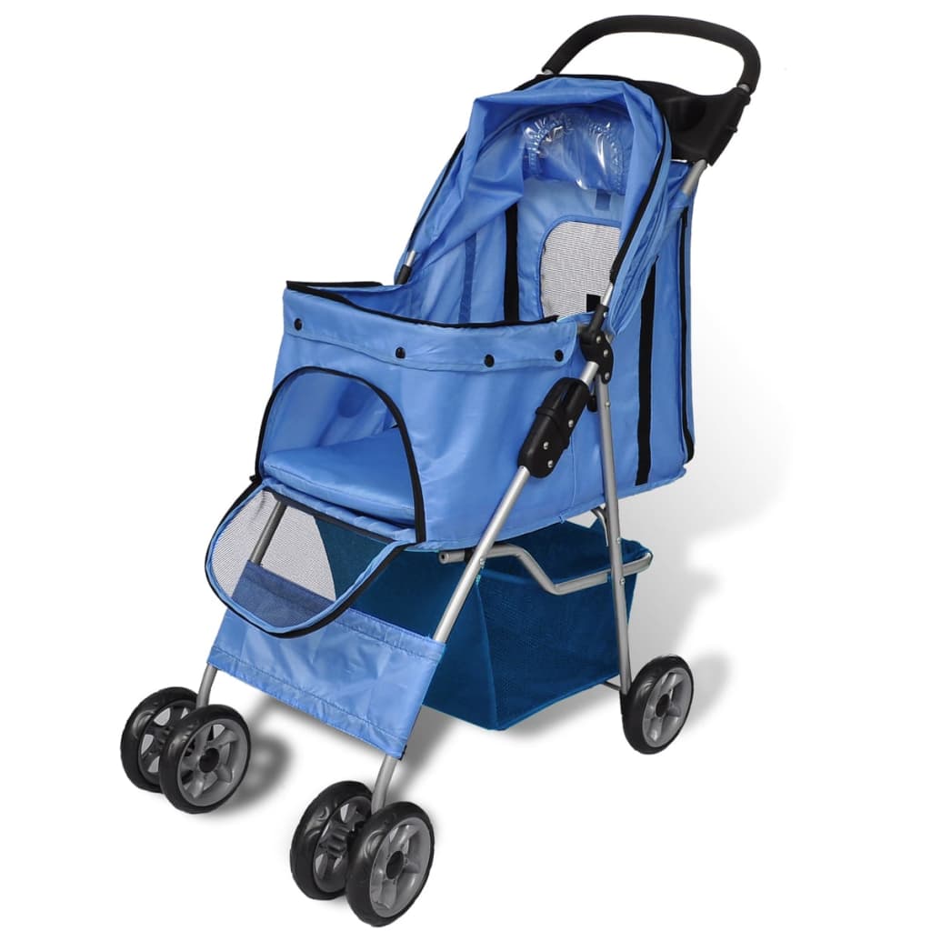 Passeggino per Cani 15 kg Blu