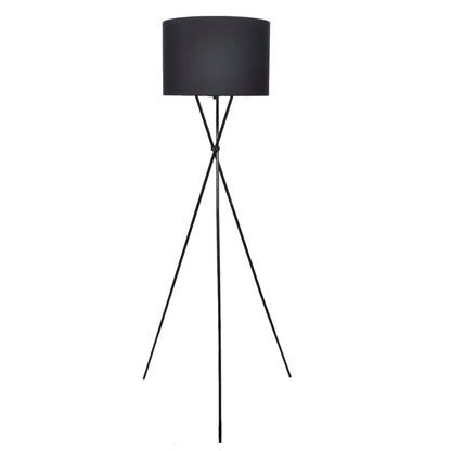 Lampada da Pavimento con Supporto Nero 139 cm