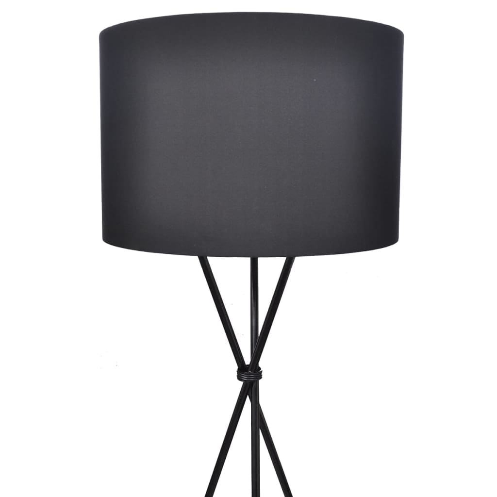 Lampada da Pavimento con Supporto Nero 139 cm