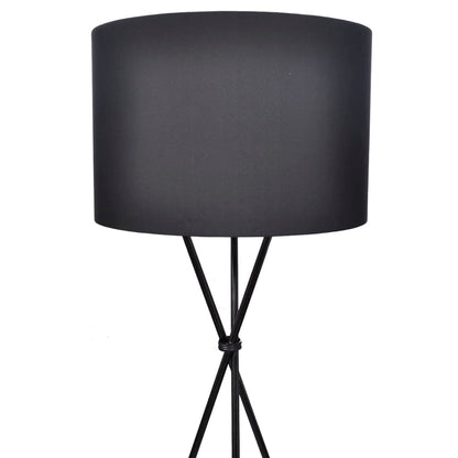 Lampada da Pavimento con Supporto Nero 139 cm