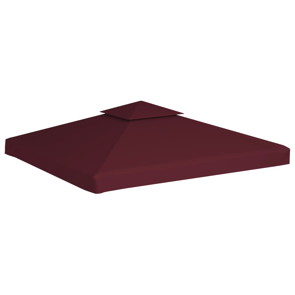 Copertura Superiore per Gazebo a 2 Strati 310g/mÂ² 3x3m Bordeaux