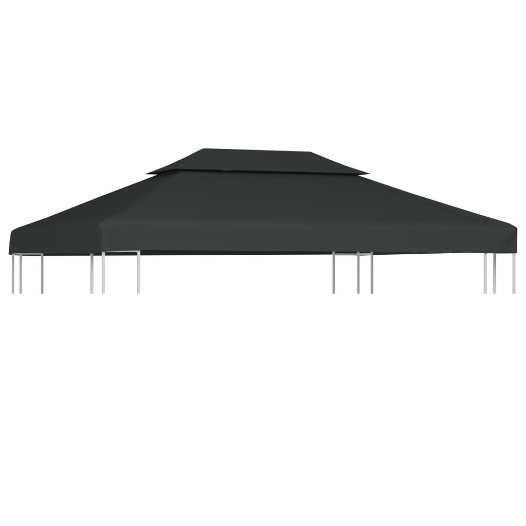Copertura Superiore per Gazebo a 2 Strati 310g/mÂ²4x3m Antracite