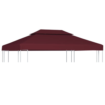 Copertura Superiore per Gazebo a 2 Strati 310g/mÂ² 4x3m Bordeaux