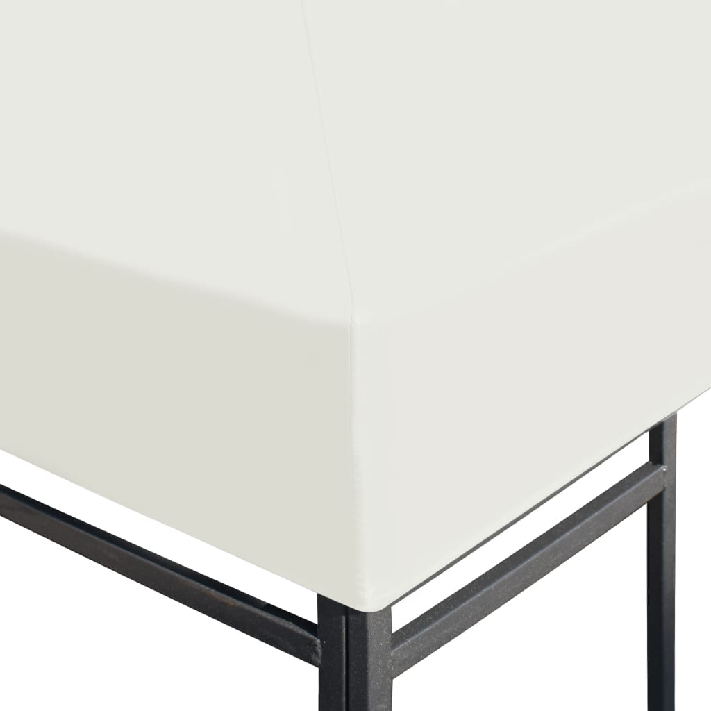 Copertura Superiore per Gazebo 310 g/mÂ² 3x3 m Bianco Crema