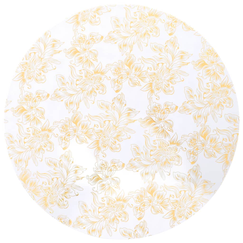 Copertura Elastica per Tavolo 2pz 70cm Bianco con Stampa Dorata