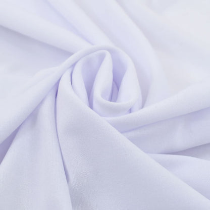 Copertura Elastica per Tavolo con Gonna 2 pz 120x74 cm Bianco