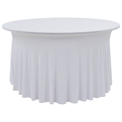 Copertura Elastica per Tavolo con Gonna 2 pz 150x74 cm Bianco