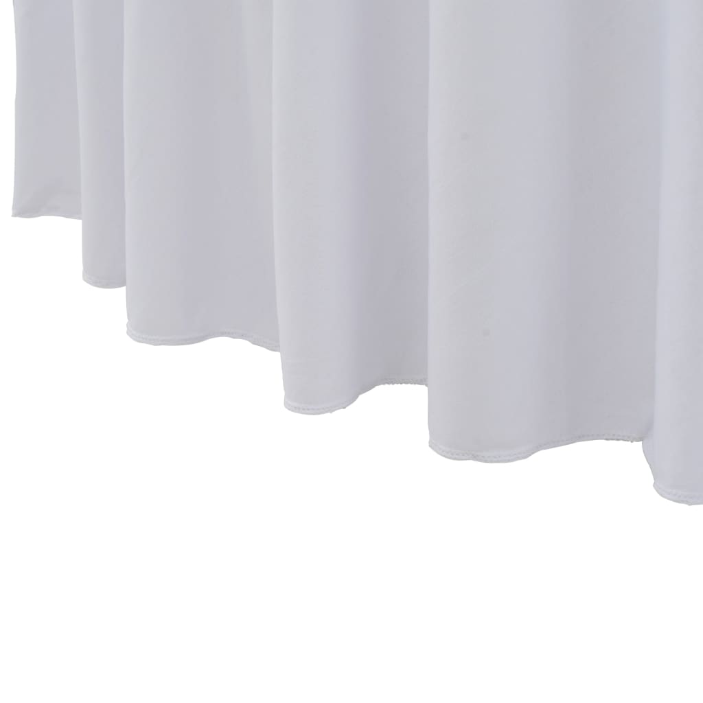 Copertura Elastica per Tavolo con Gonna 2 pz 150x74 cm Bianco