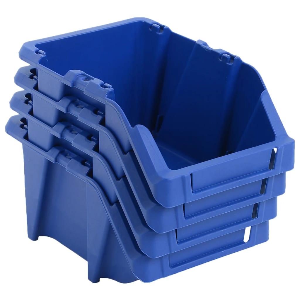 Contenitori Portaoggetti Impilabili 250 pz 103x165x76 mm Blu