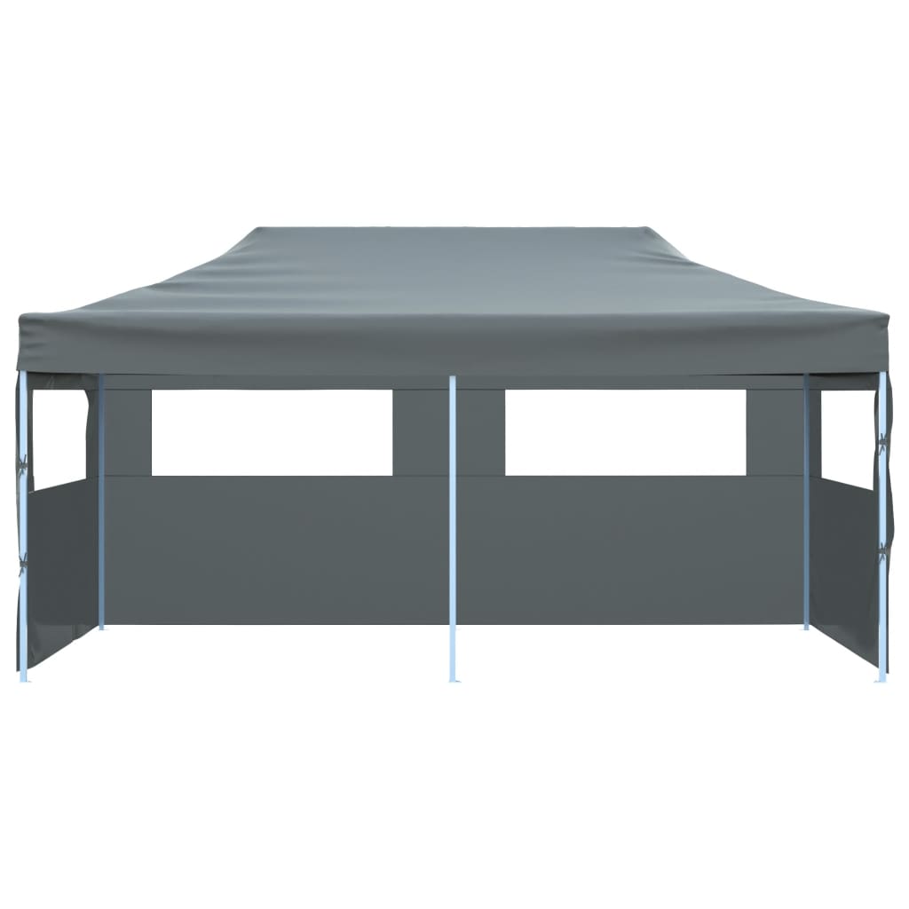 Tenda Pieghevole Pop-Up con Pareti Laterali 3x6 m Antracite