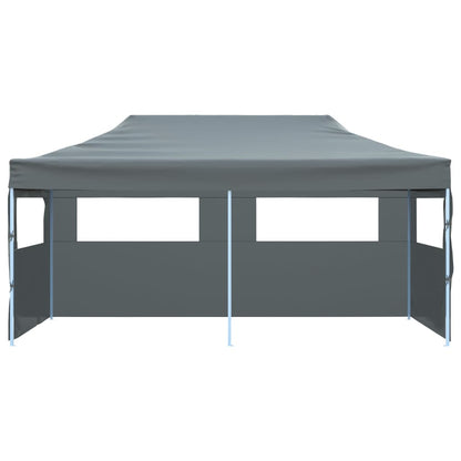 Tenda Pieghevole Pop-Up con Pareti Laterali 3x6 m Antracite